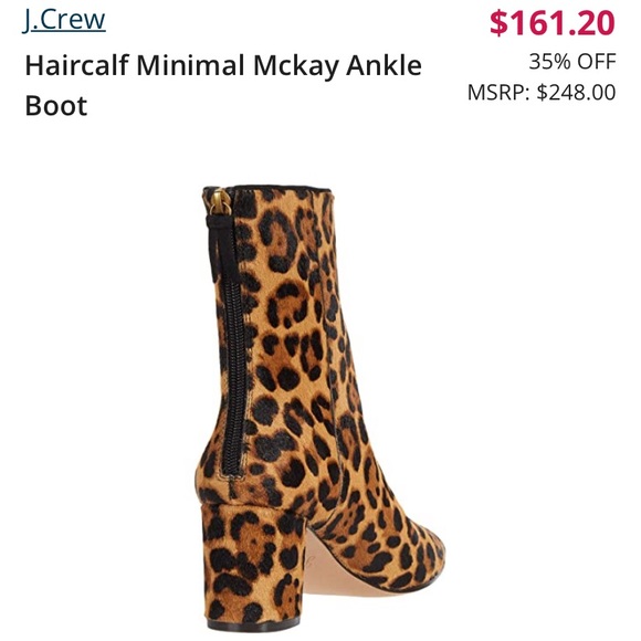 J Crew Haircalf Minimal Mckay Ankle Boot - Picture 2 of 4
